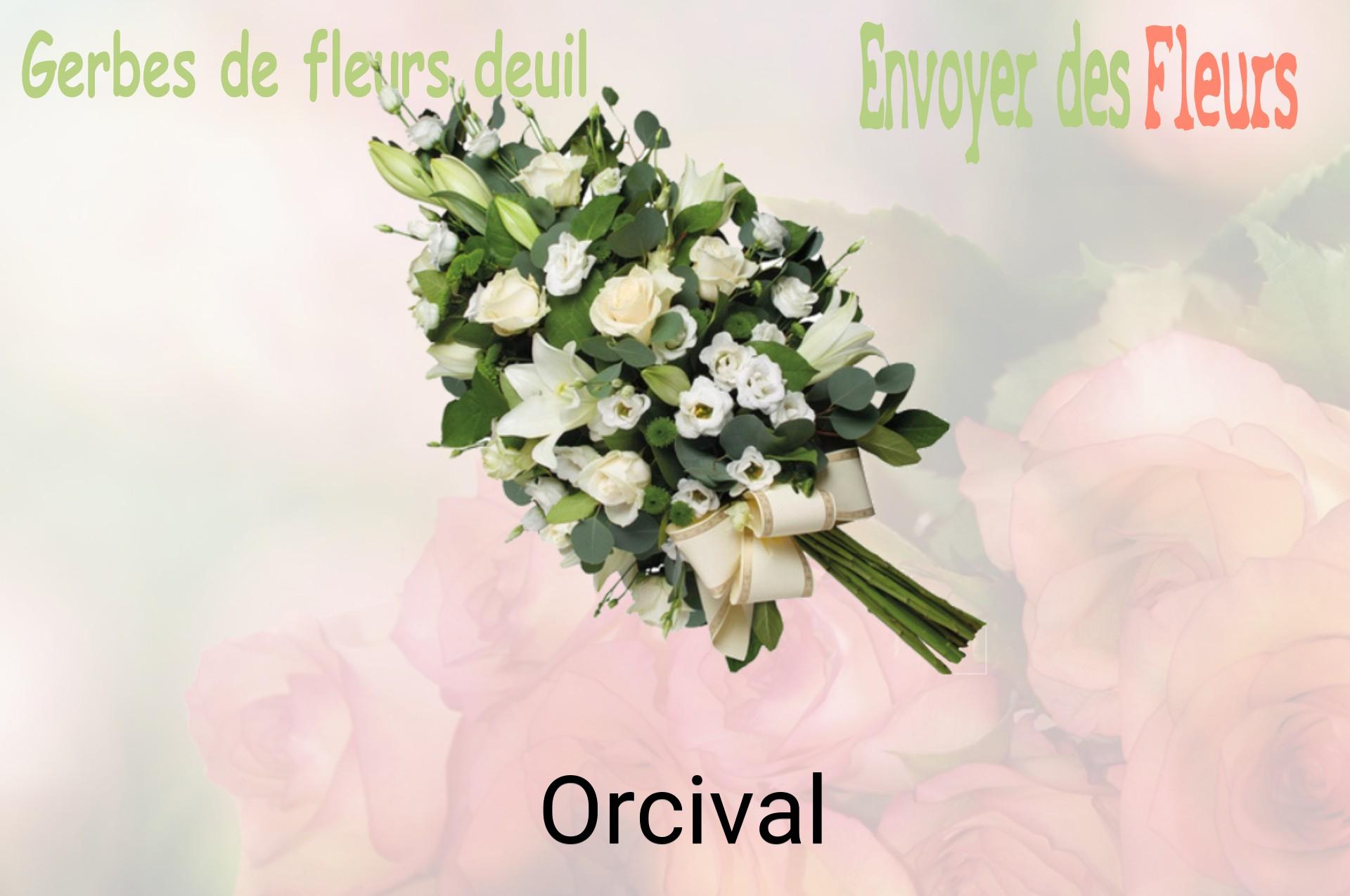 Gerbe de fleurs de deuil livrée à Orcival